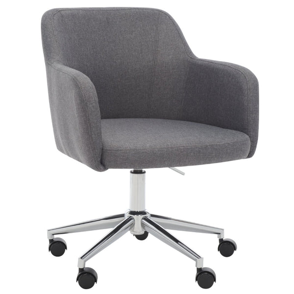 Safavieh Kains Swivel Office Chair - Modern Ergonomic Design With Soft Upholstery For Ultimate Comfort And Style Grey / Chrome OCH2000A