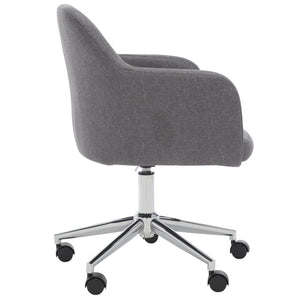 Safavieh Kains Swivel Office Chair - Modern Ergonomic Design With Soft Upholstery For Ultimate Comfort And Style Grey / Chrome OCH2000A