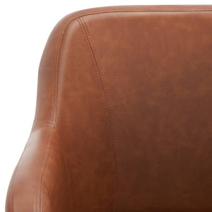 Safavieh Kains Swivel Office Chair - Modern Ergonomic Design With Soft Upholstery For Ultimate Comfort And Style Cognac / Chrome OCH2000B