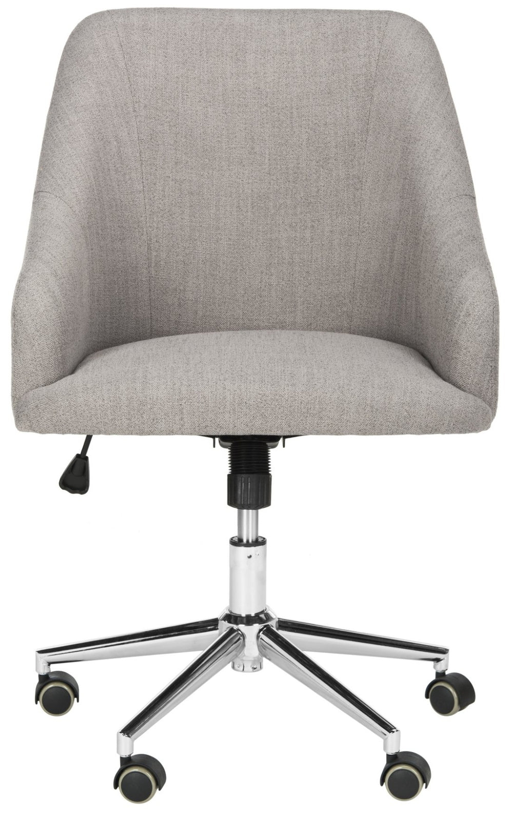 Safavieh Adrienne Linen Swivel Office Chair - Stylish Comfort With Modern Legs For Your Home Workspace Upgrade Grey / Chrome OCH4501A
