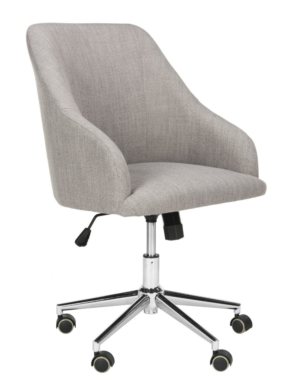 Safavieh Adrienne Linen Swivel Office Chair - Stylish Comfort With Modern Legs For Your Home Workspace Upgrade Grey / Chrome OCH4501A
