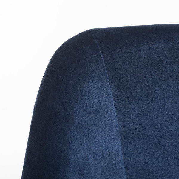 Safavieh Adrienne Linen Swivel Office Chair - Stylish Comfort With Modern Legs For Your Home Workspace Upgrade Navy / Chrome OCH4501B