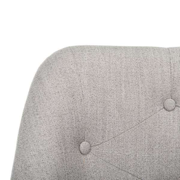 Safavieh Evelynn Stylish Tufted Velvet Swivel Office Chair With Sleek Chrome Legs For Modern Workspaces Grey / Chrome OCH4502A