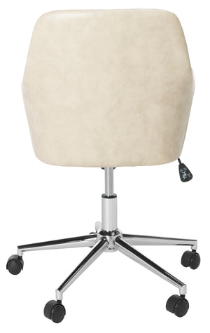 Safavieh Cadence Swivel Office Chair Beige / Chrome OCH7500B