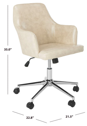 Safavieh Cadence Swivel Office Chair Beige / Chrome OCH7500B