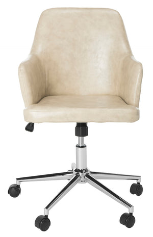 Safavieh Cadence Swivel Office Chair Beige / Chrome OCH7500B