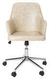 Safavieh Cadence Swivel Office Chair Beige / Chrome OCH7500B