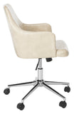 Safavieh Cadence Swivel Office Chair Beige / Chrome OCH7500B