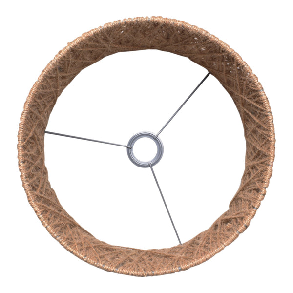 Moe's Home Aine Table Lamp - Elegant Iron Base With Earthy Rope Detail, Integrated Led For Modern Spaces Natural Iron Base,Jute Shade Od-1024-24