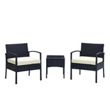 Noli Modern Patio 2- Person Seating Group with End Table