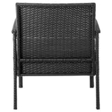 Manhattan Comfort Noli Modern Patio 2- Person Seating Group with End Table Black and Grey OD-CV006-GY