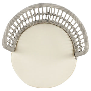 Manhattan Comfort Monaco Traditional Patio 2- Person Seating Group with End Table White and Cream OD-CV013-CR