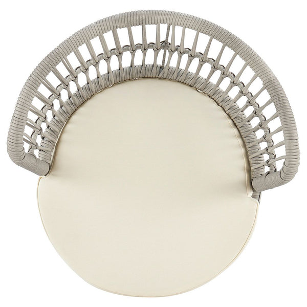 Manhattan Comfort Monaco Traditional Patio 2- Person Seating Group with End Table White and Cream OD-CV013-CR