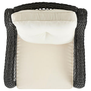 Manhattan Comfort Fruttuo Traditional Patio 2- Person Seating Group with End Table Mixed Grey Weave and Cream OD-CV018-CR