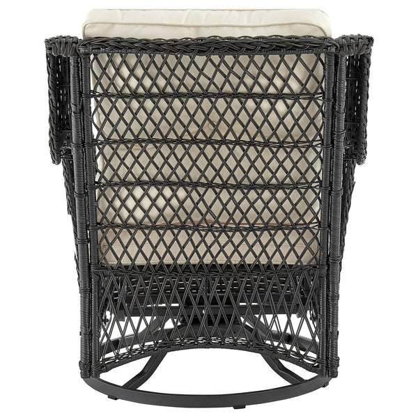 Manhattan Comfort Fruttuo Traditional Patio 2- Person Seating Group with End Table Mixed Grey Weave and Cream OD-CV018-CR