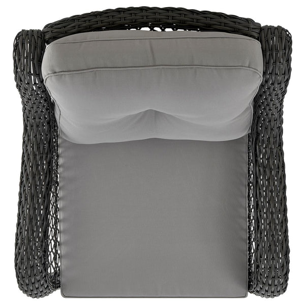 Manhattan Comfort Fruttuo Traditional Patio 2- Person Seating Group with End Table Mixed Grey OD-CV018-GY