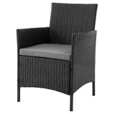 Manhattan Comfort Imperia Modern Patio 2- Person Seating Group with End Table Grey OD-CV020-GY