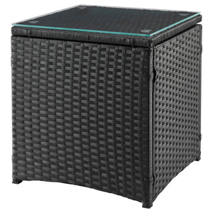 Manhattan Comfort Imperia Modern Patio 2- Person Seating Group with End Table Grey OD-CV020-GY