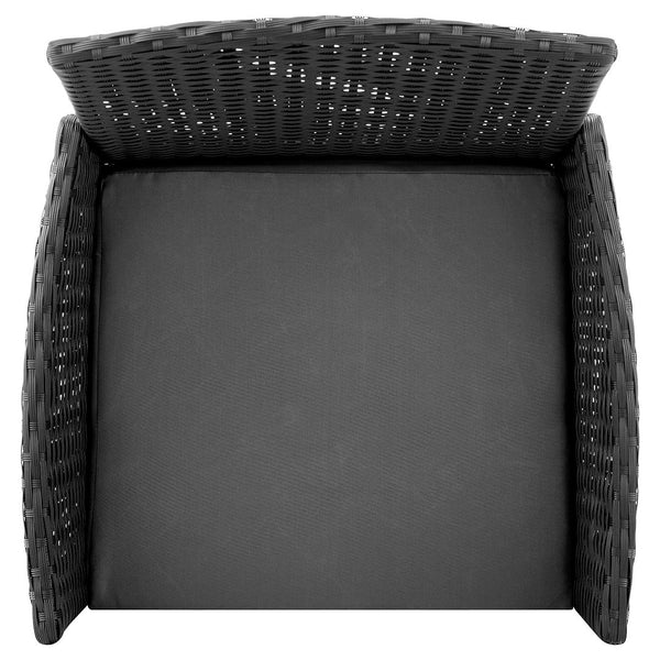 Manhattan Comfort Imperia Modern Patio 2- Person Seating Group with End Table Grey OD-CV020-GY