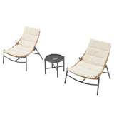 Sunset 3-Piece Patio Conversation Set in Cream OD-CV021-CR Manhattan Comfort