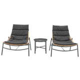 Sunset 3-Piece Patio Conversation Set in Grey OD-CV021-GY Manhattan Comfort