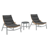 Sunset 3-Piece Patio Conversation Set in Grey OD-CV021-GY Manhattan Comfort