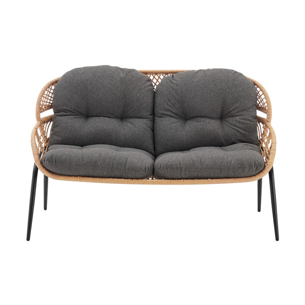 Pine 4-Piece Patio Conversation Set in Grey OD-CV022-GY Manhattan Comfort