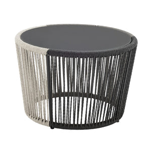 Ashland 3-Piece Patio Conversation Set with Foot Ottomans in Grey OD-CV023-GY Manhattan Comfort