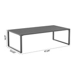 Sunnyside Corner Patio Conversation Set with Table in Grey on White  OD-CV026-WH Manhattan Comfort