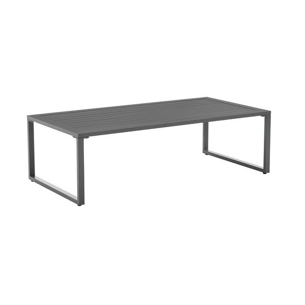 Sunnyside Corner Patio Conversation Set with Table in Grey on White  OD-CV026-WH Manhattan Comfort