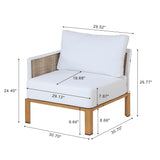 Vine 4-Piece Patio Conversation Set in Cream OD-CV029-CR Manhattan Comfort