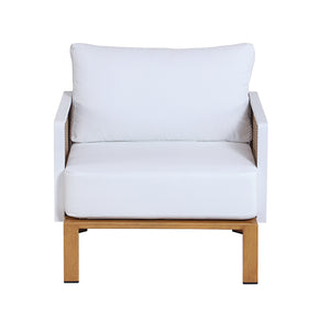 Vine 4-Piece Patio Conversation Set in Cream OD-CV029-CR Manhattan Comfort