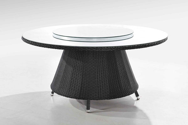 Manhattan Comfort Nightingdale Mid-Century Modern Outdoor Dining Set Cream OD-DS001-CR