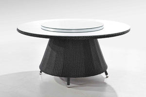 Manhattan Comfort Nightingdale Mid-Century Modern Outdoor Dining Set Red, White and Black OD-DS001-RD