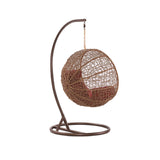 Zolo Hanging Lounge Egg Swing Chair in Red and Saddle Brown OD-HC001-RD Manhattan Comfort