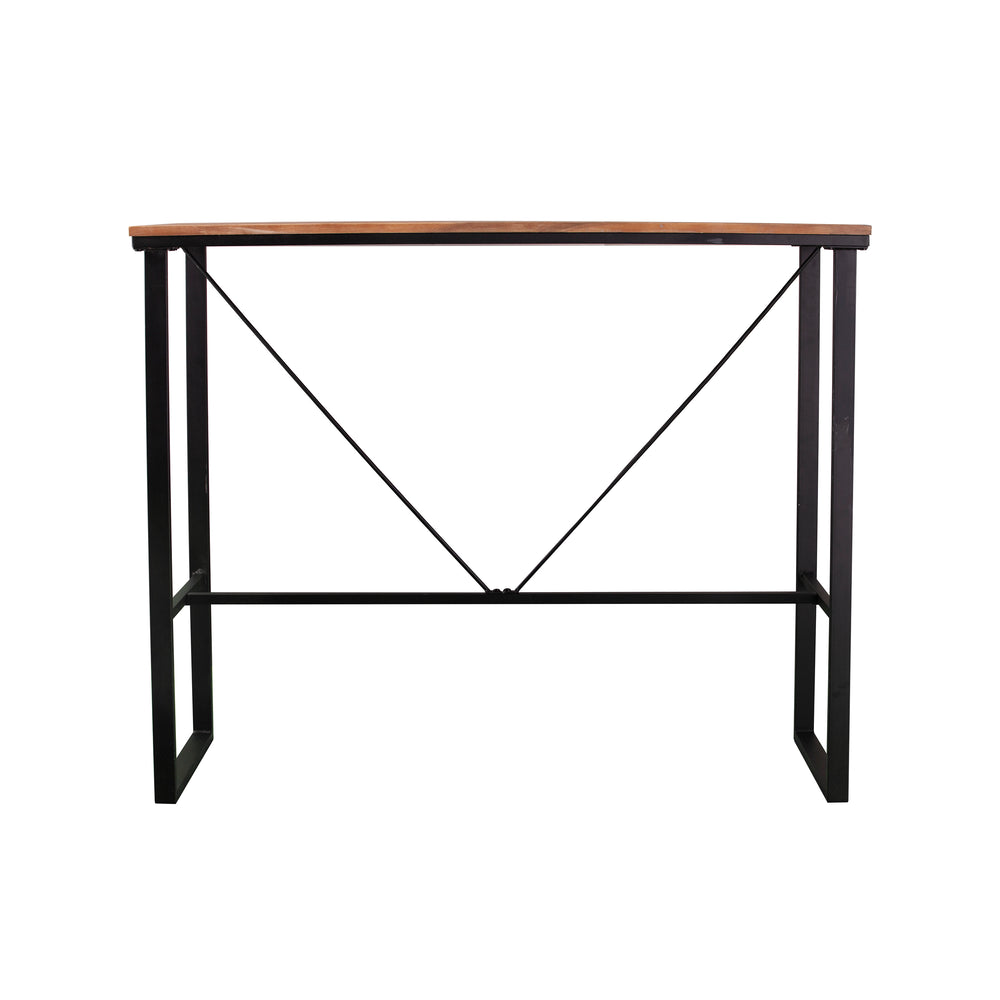 Safavieh Venallo Solid Acacia Wood Pub Table With Iron Frame For Patio Or Casual Dining OD1083029