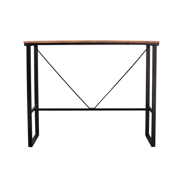 Safavieh Venallo Solid Acacia Wood Pub Table With Iron Frame For Patio Or Casual Dining OD1083029