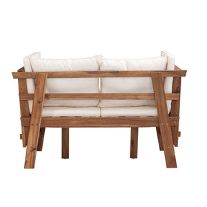 Safavieh Holly & Martin Dolavon Solid Acacia Convertible Patio Lounge Chair With Removable Cushions OD1089109