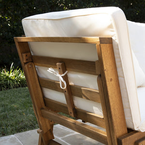 Safavieh Holly & Martin Dolavon Solid Acacia Convertible Patio Lounge Chair With Removable Cushions OD1089109