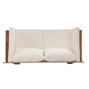 Safavieh Holly & Martin Dolavon Solid Acacia Convertible Patio Lounge Chair With Removable Cushions OD1089109