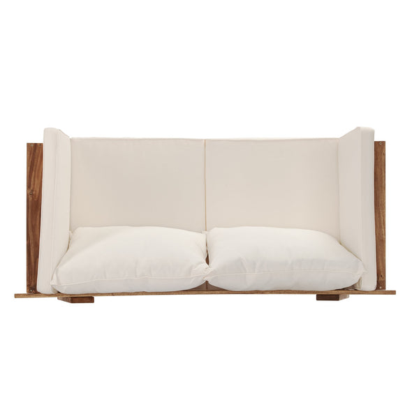 Safavieh Holly & Martin Dolavon Solid Acacia Convertible Patio Lounge Chair With Removable Cushions OD1089109