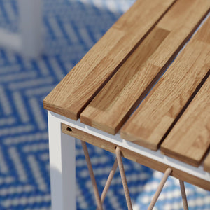 Safavieh Wallmond Outdoor Acacia Wood Cocktail Table With Rope Accents And Steel Frame NATURAL OD1140700
