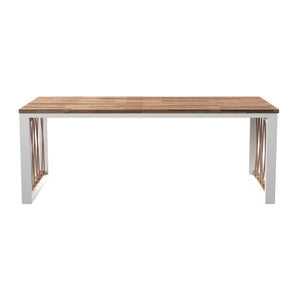 Safavieh Wallmond Outdoor Acacia Wood Cocktail Table With Rope Accents And Steel Frame NATURAL OD1140700