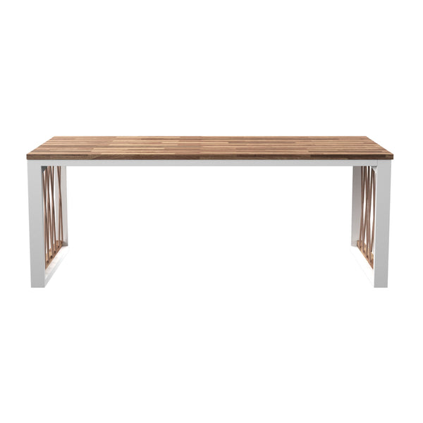 Safavieh Wallmond Outdoor Acacia Wood Cocktail Table With Rope Accents And Steel Frame NATURAL OD1140700