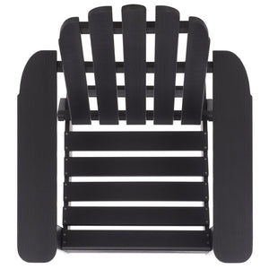 Safavieh Carla Outdoor Hdpe Adirondack Chair With Metal Frame For Patio Deck Or Poolside BLACK OD350401