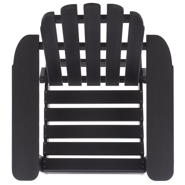 Safavieh Carla Outdoor Hdpe Adirondack Chair With Metal Frame For Patio Deck Or Poolside BLACK OD350401