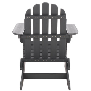 Safavieh Carla Outdoor Hdpe Adirondack Chair With Metal Frame For Patio Deck Or Poolside GREY OD350407