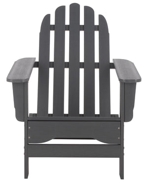 Safavieh Carla Outdoor Hdpe Adirondack Chair With Metal Frame For Patio Deck Or Poolside GREY OD350407