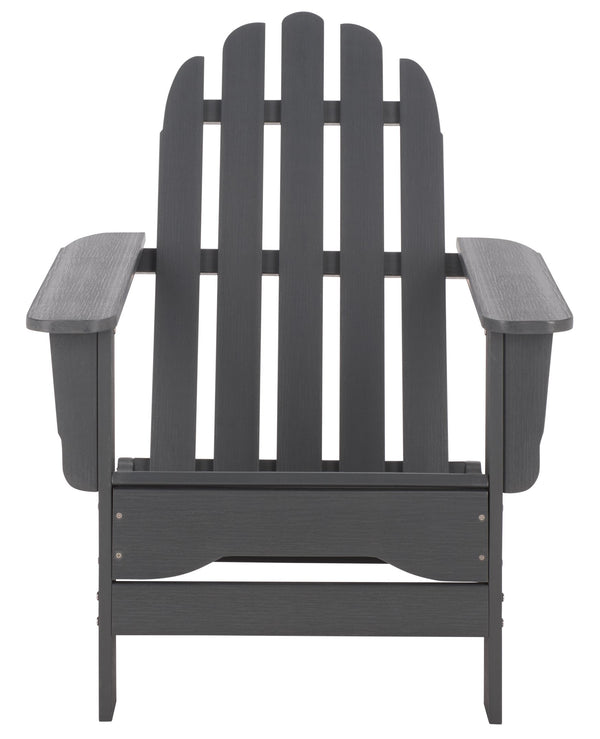 Safavieh Carla Outdoor Hdpe Adirondack Chair With Metal Frame For Patio Deck Or Poolside GREY OD350407