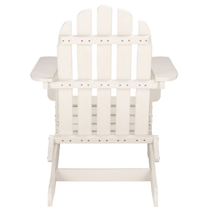 Safavieh Carla Outdoor Hdpe Adirondack Chair With Metal Frame For Patio Deck Or Poolside OFF WHITE OD350423